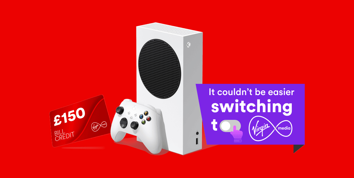 Image of Limited time: Xbox Series S or £150 bill credit with Virgin Media bundles